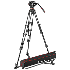 Manfrotto 504X Fluid Video Head with Aluminium Twin leg tripod Ground Spreader (MVK504XTWINGA)